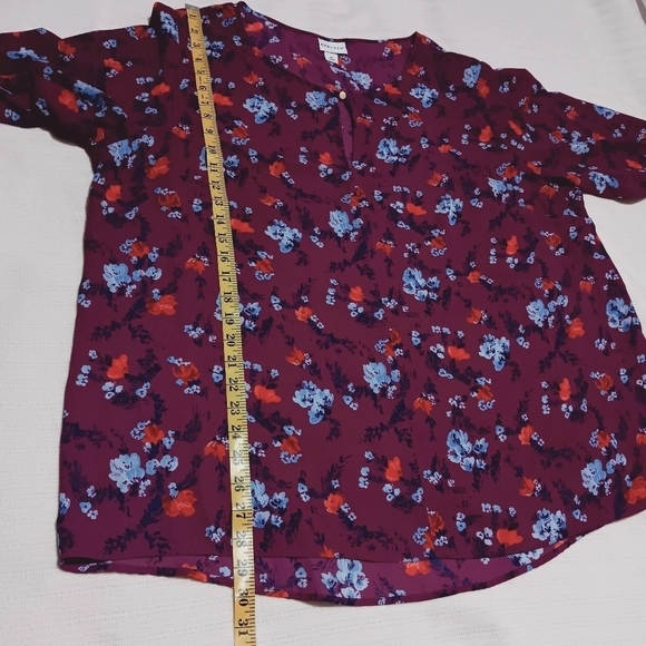 3 X$20 Ava & Viv Purple Floral Blouse Size 2X - Picture 5 of 9